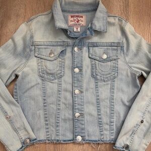 True Religion Women's Faded Blue Jean Jacket
